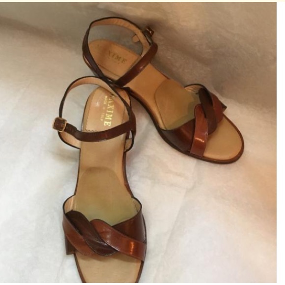 Vintage Maxime Two-toned Sandals Size 37.5 - Picture 2 of 7